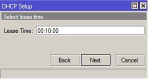 DHCP Setup MikroTik Lease Time Tiempo de asignacion de direcciones