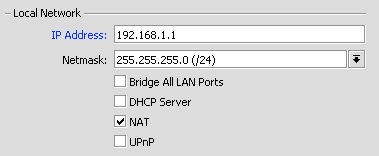 configuracion de LAN para acceso a router mikrotik