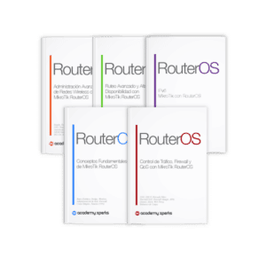 Paquete promocional 5 libros MikroTik RouterOS