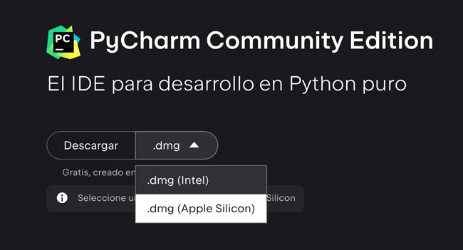 Descarga PyCharm Community Edition gratis