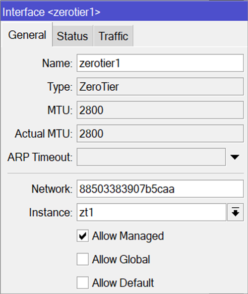 Webinar VPN MikroTik con ZeroTier - Interface ZeroTier