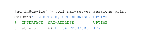 MAC Server en MikroTik RouterOS
