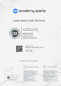 Demonstrative Certificate of the MAS-ROS Course