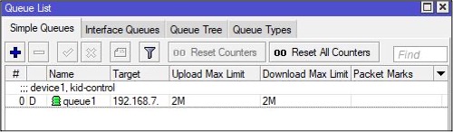 Kid Control MikroTik Colas Simples