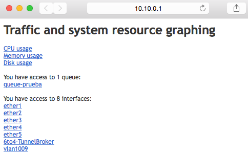 MikroTik herramienta graphing por browser