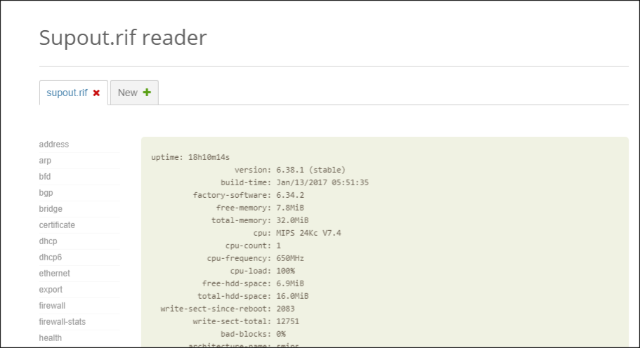 MikroTik supout rif reader lector