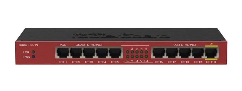 roteador ethernet mikrotik RB2011iL-IN-0