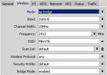 Configuracion Wireless AP MikroTik
