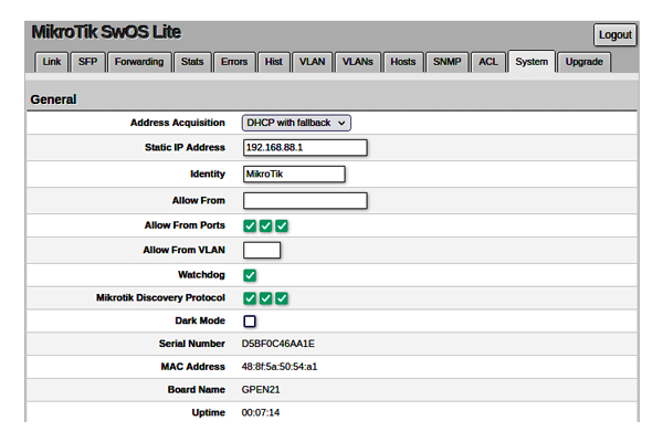 Que es MikroTik SwitchOS (SwOS)