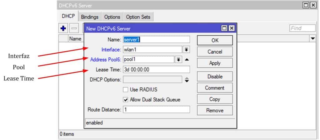 Configuración DHCPv6 PD Server