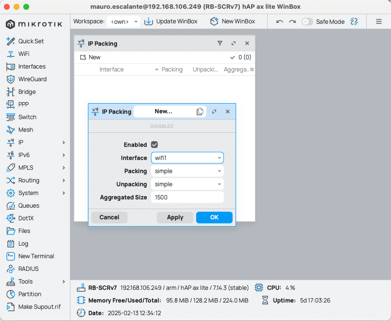 Qué es el IP Packing y como se implementa en MikroTik RouterOS