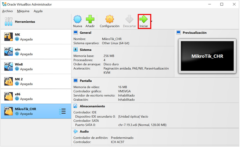 Arranque e inicio de sesion