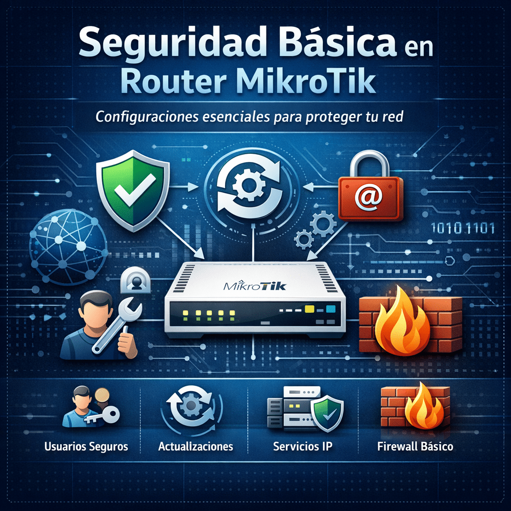 Seguridad basica en un router MikroTik: configuraciones esenciales
