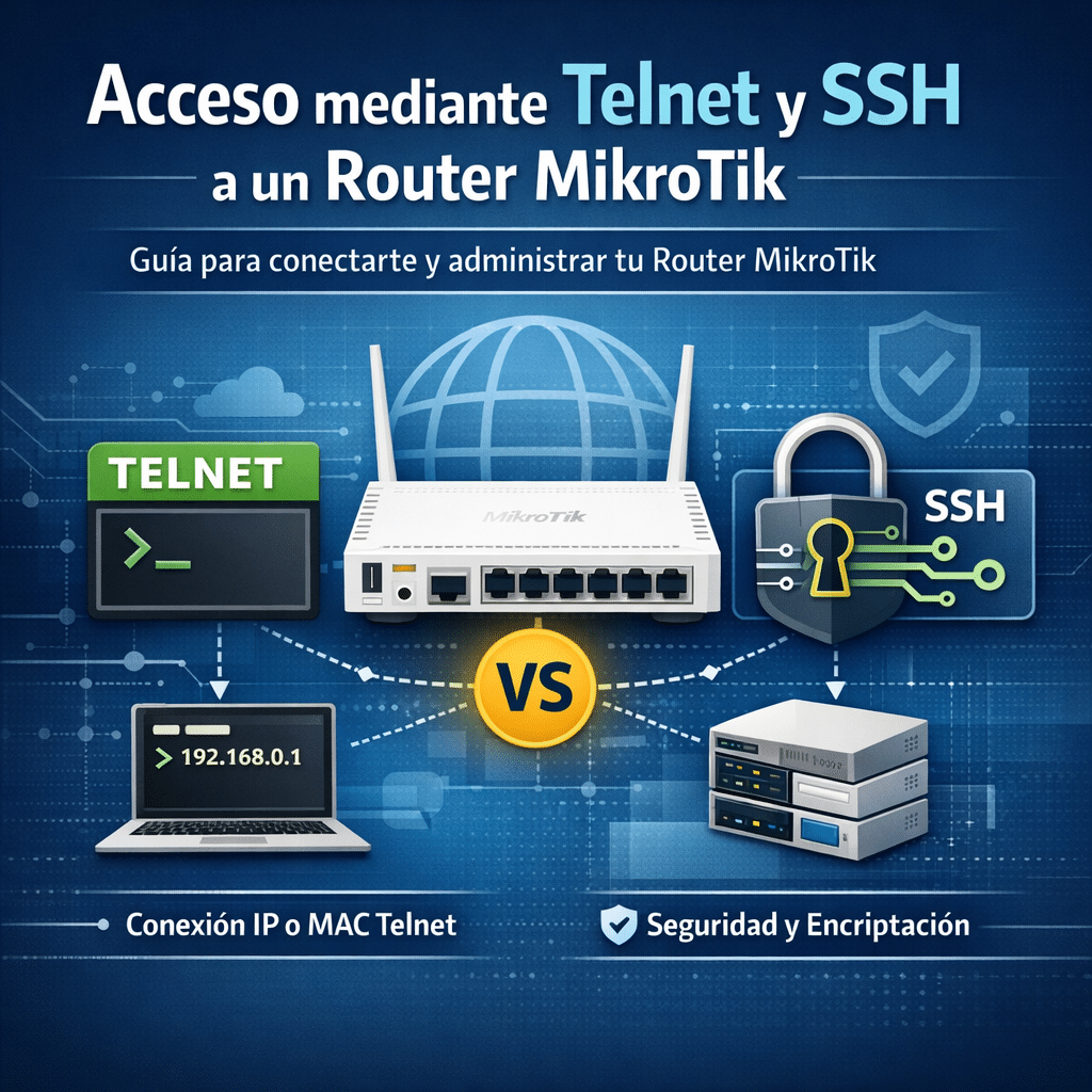 Acceso mediante Telnet y SSH a un Router MikroTik