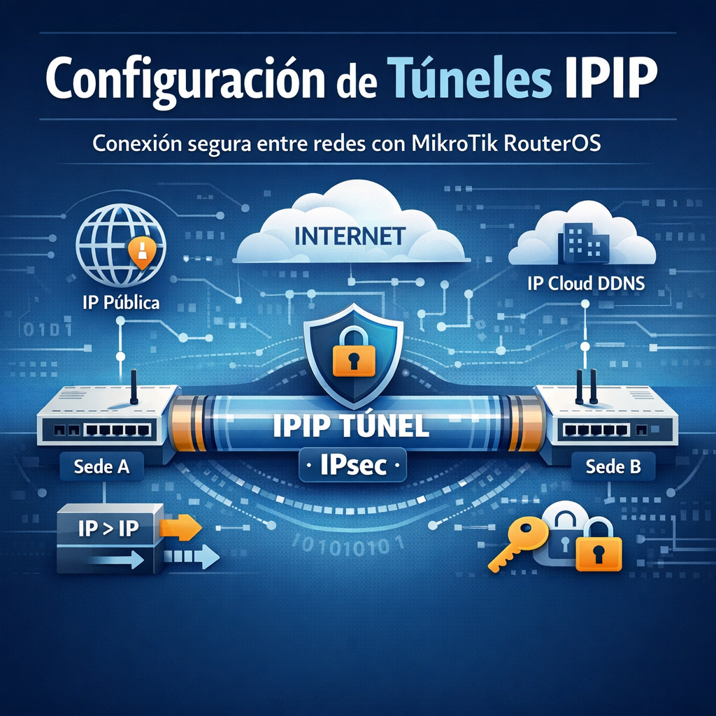 Configuracion de tuneles IPIP con MikroTik RouterOS: guia paso a paso y mejores practicas