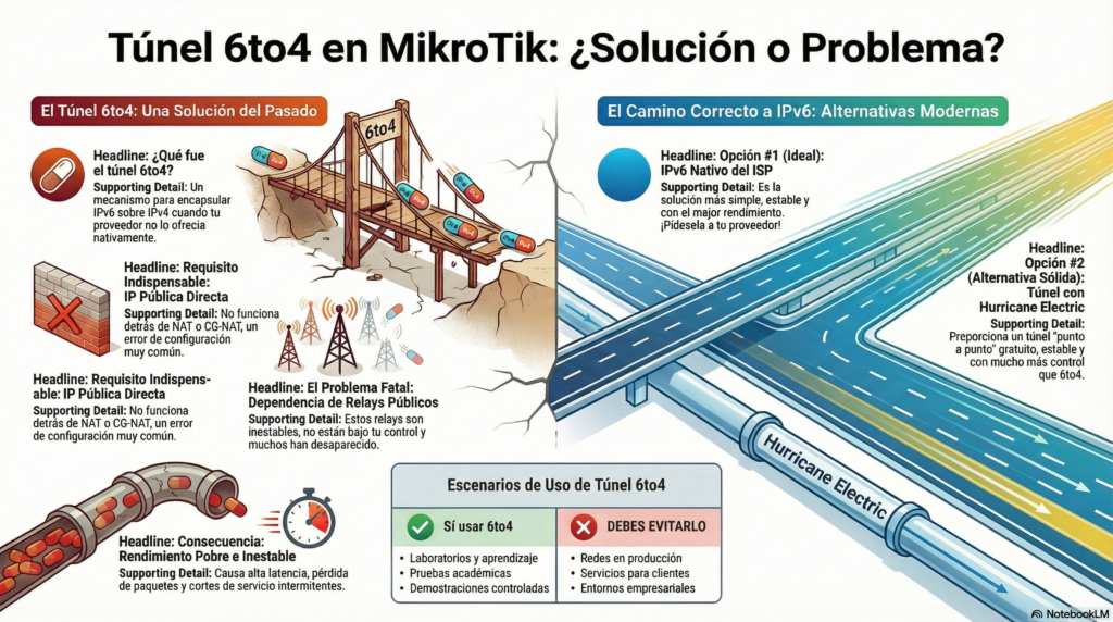 Como crear un Tunel 6to4 en MikroTik RouterOS
