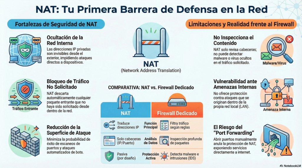 NAT y seguridad: como protege realmente nuestras redes internas