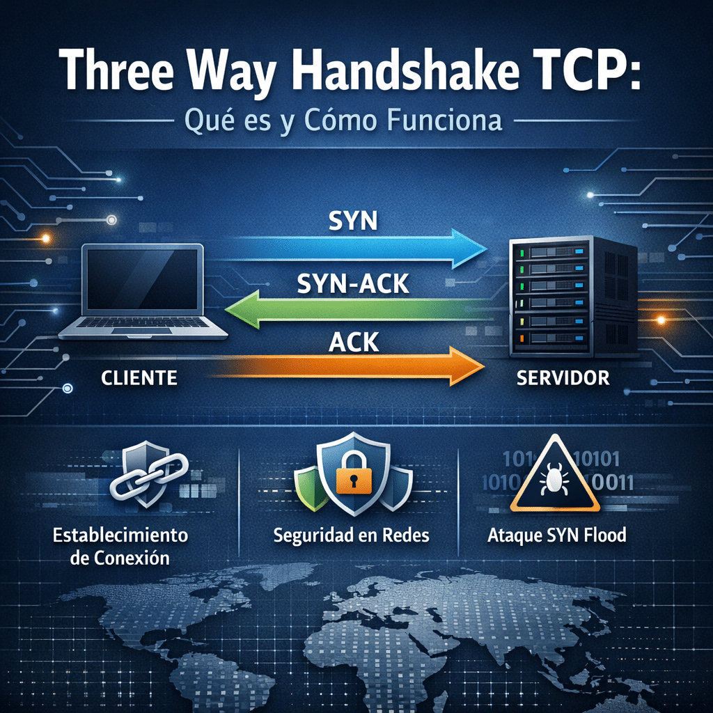 Handshaking de 3 vías (Three Way Handshake): que es, como funciona y por que es clave en TCP