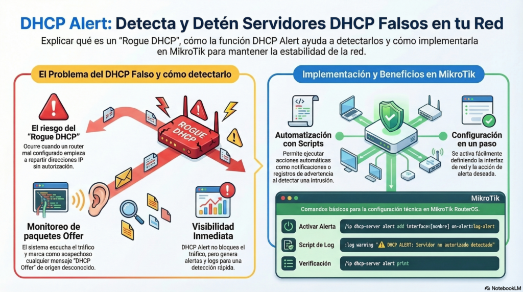 Como funciona el DHCP Alert y para que sirve