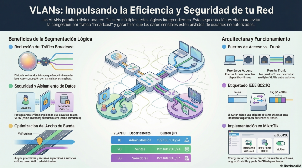 Rendimiento y optimizacion de red con VLANs: como mejorar seguridad y eficiencia