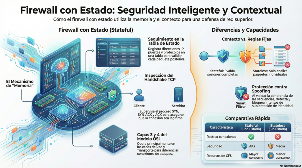 ¿Que es un stateful firewall y como funciona?