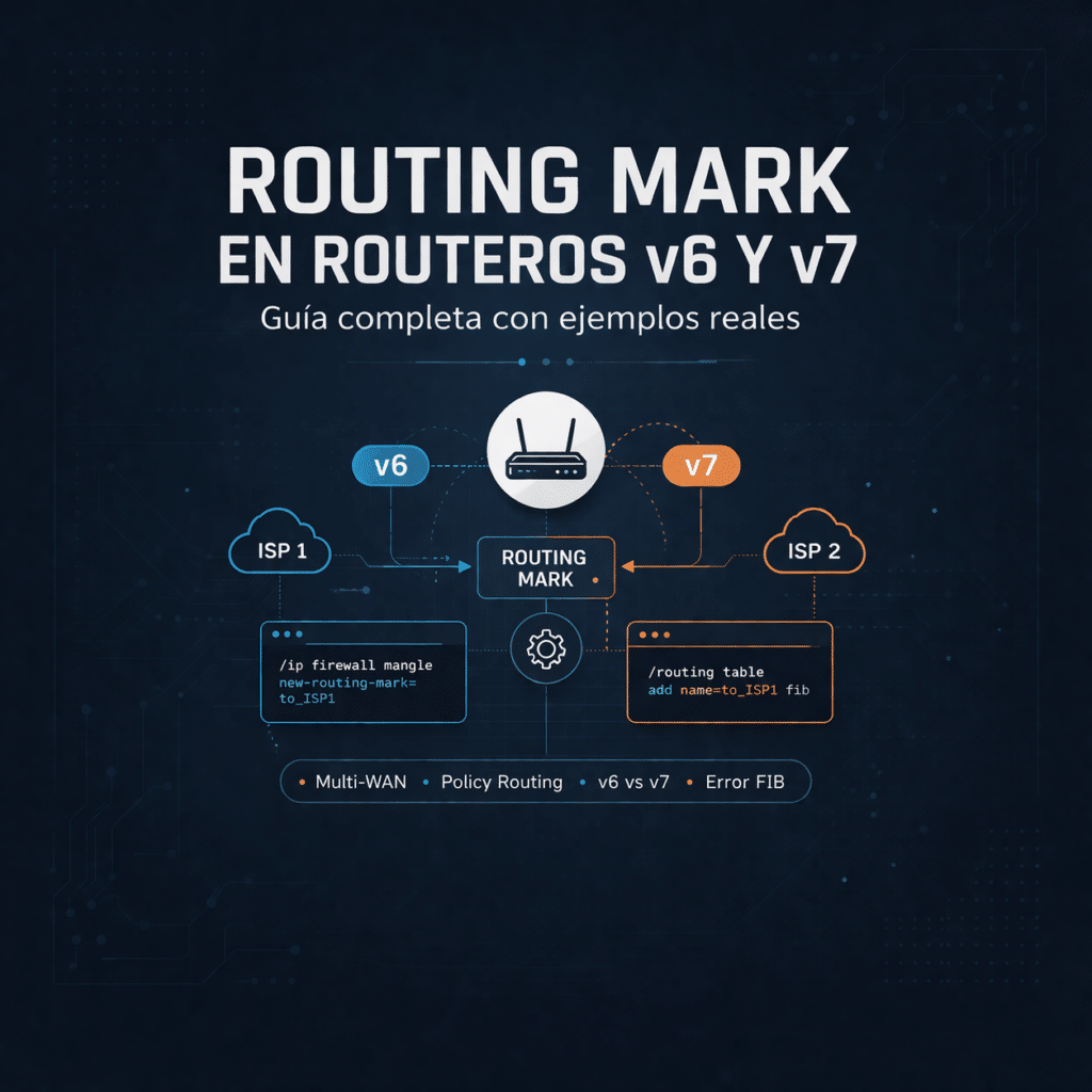 Routing Mark en RouterOS v6 y v7: guia completa con ejemplos reales