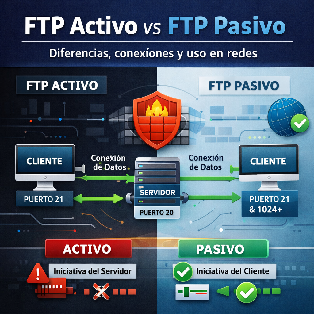 Que es y como funcionan el FTP Activo y el FTP Pasivo