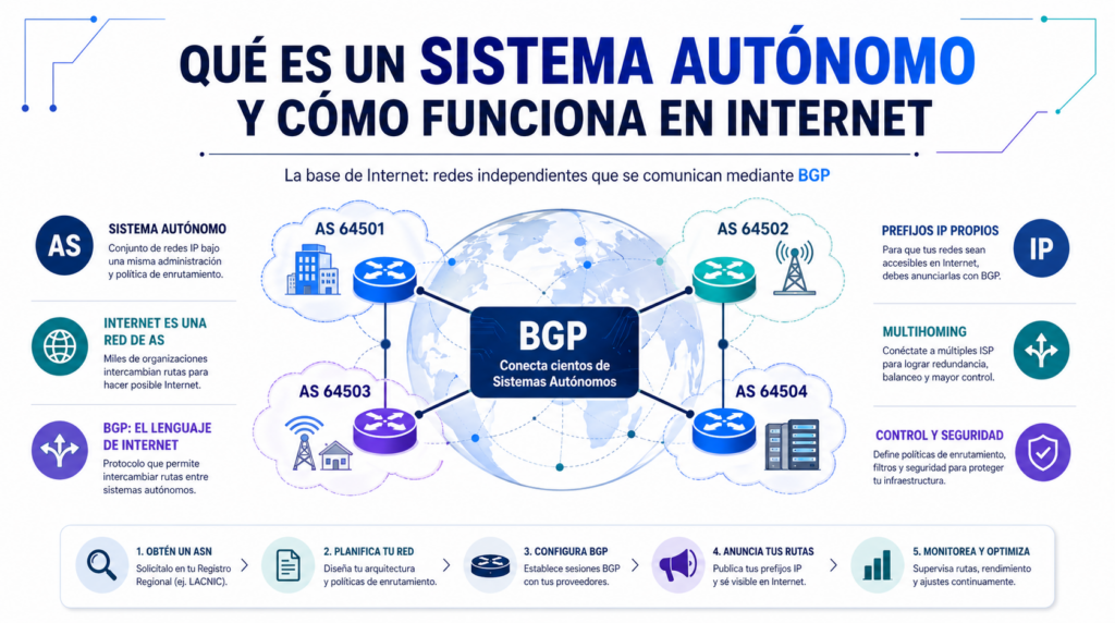 Que es un sistema autonomo y como funciona en Internet