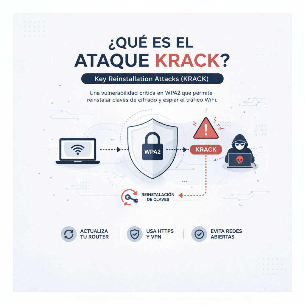 En que consiste el ataque KRACK (Key Reinstallation Attacks)