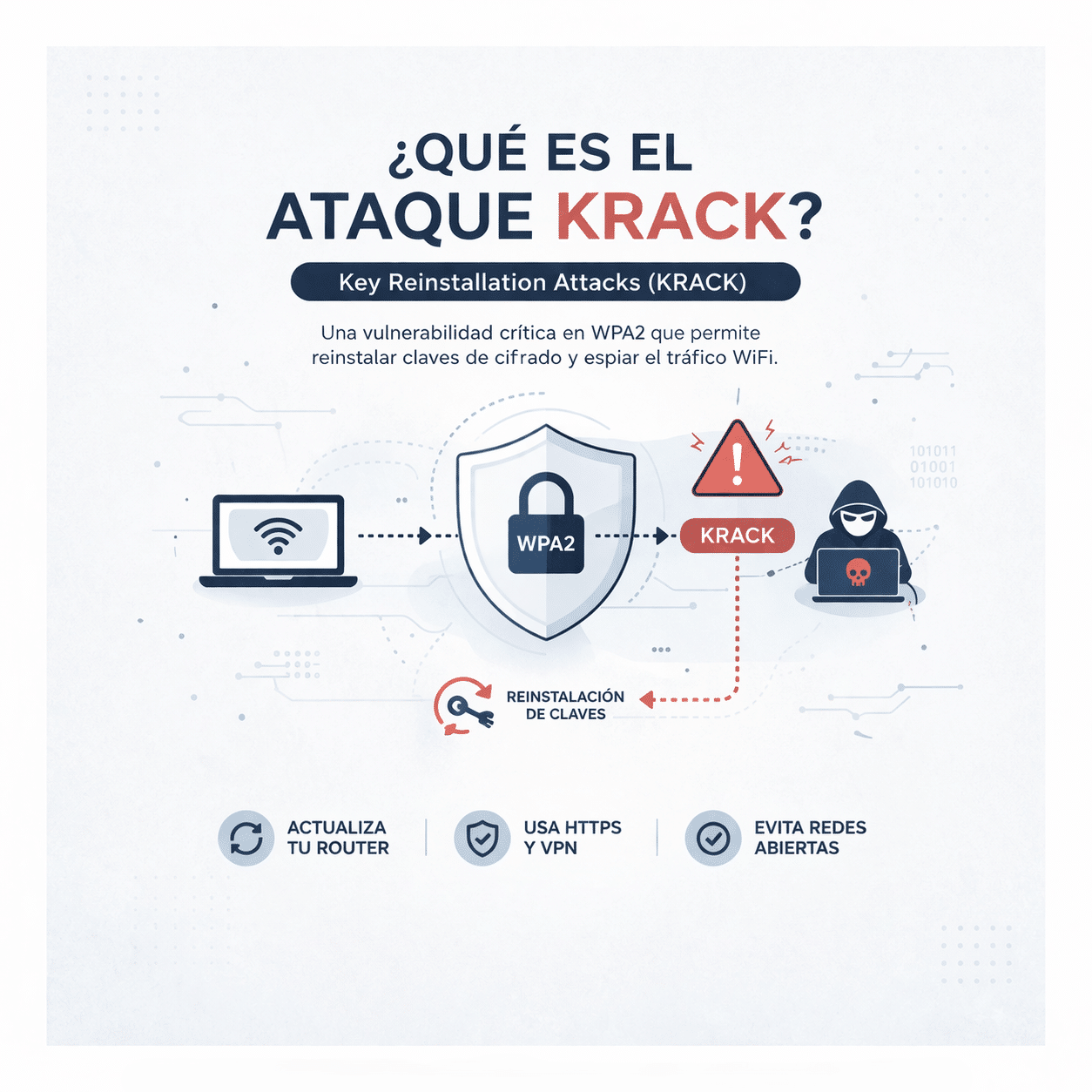 En que consiste el ataque KRACK (Key Reinstallation Attacks)
