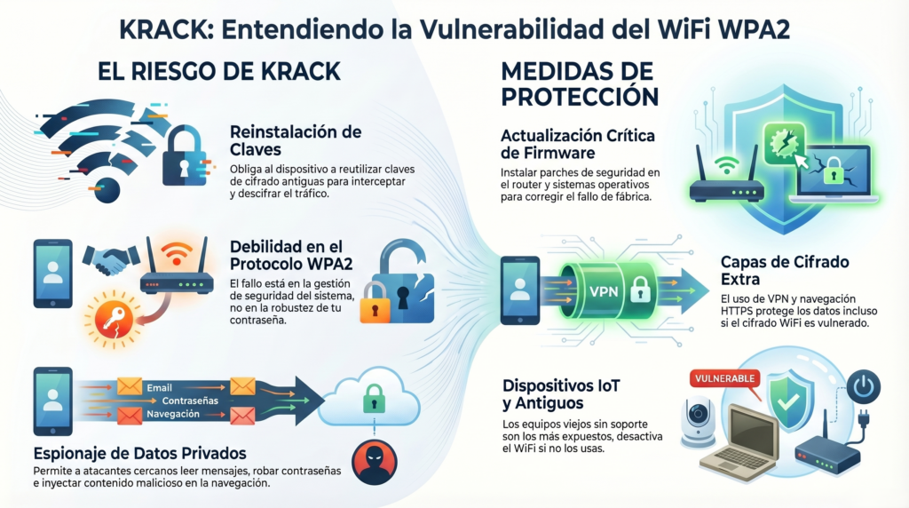 En que consiste el ataque KRACK (Key Reinstallation Attacks)