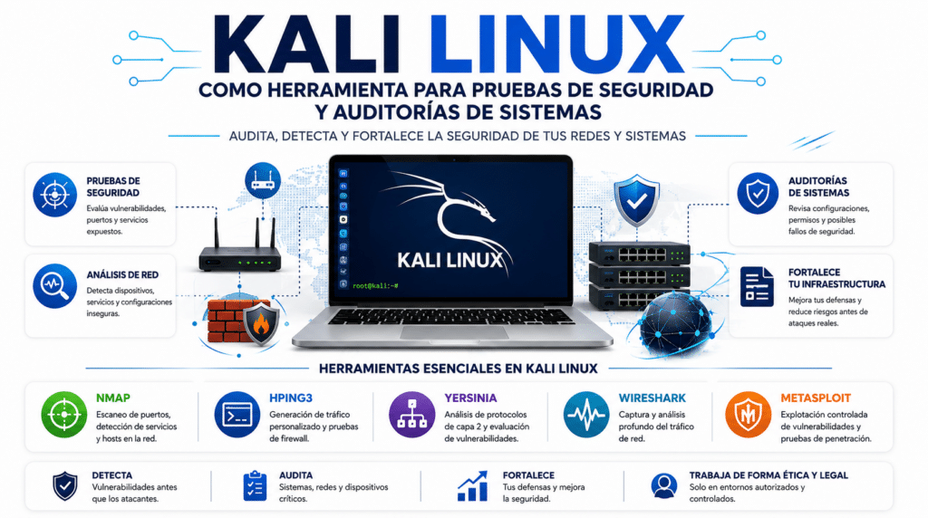Kali Linux como herramienta para pruebas de seguridad y auditorias de sistemas