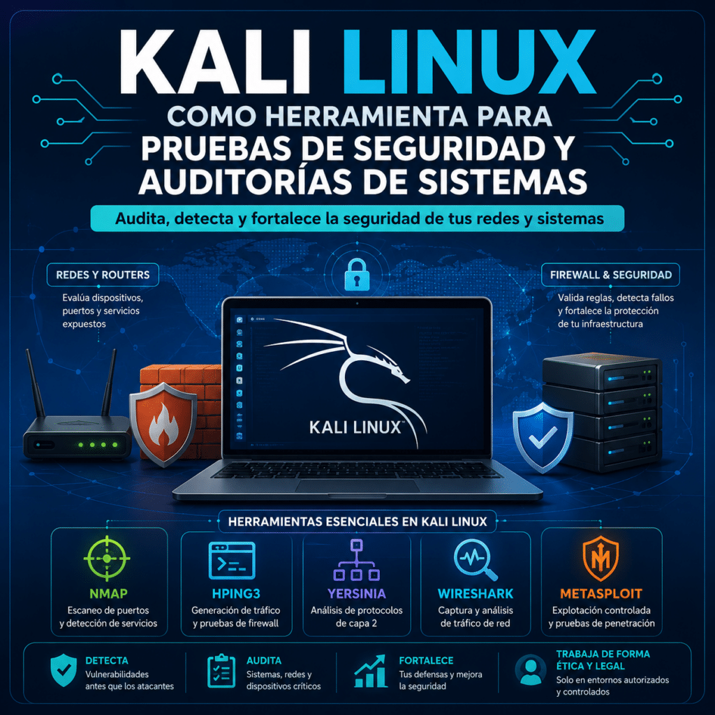 Kali Linux como herramienta para pruebas de seguridad y auditorias de sistemas