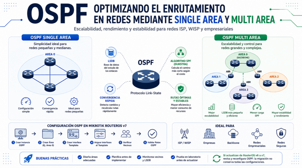 OSPF: Optimizando el enrutamiento en redes mediante Single Area y Multi Area