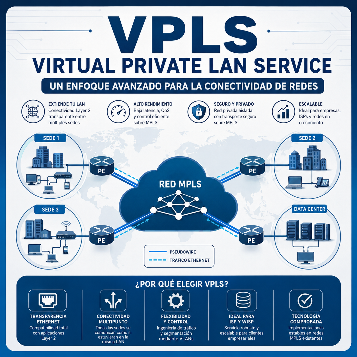 Virtual Private LAN Service (VPLS): Un enfoque avanzado para la conectividad de redes