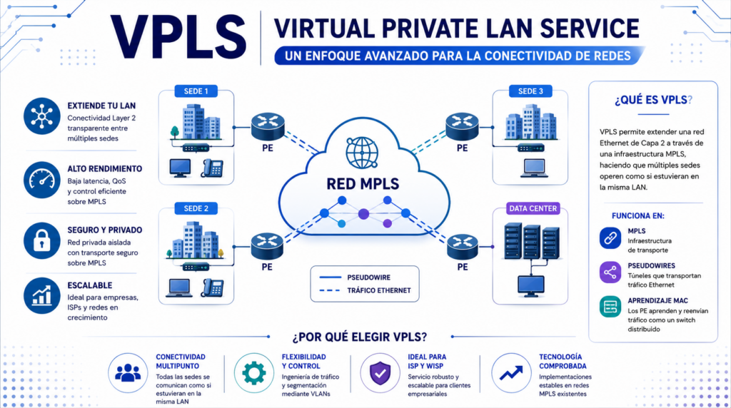 Virtual Private LAN Service (VPLS): Un enfoque avanzado para la conectividad de redes