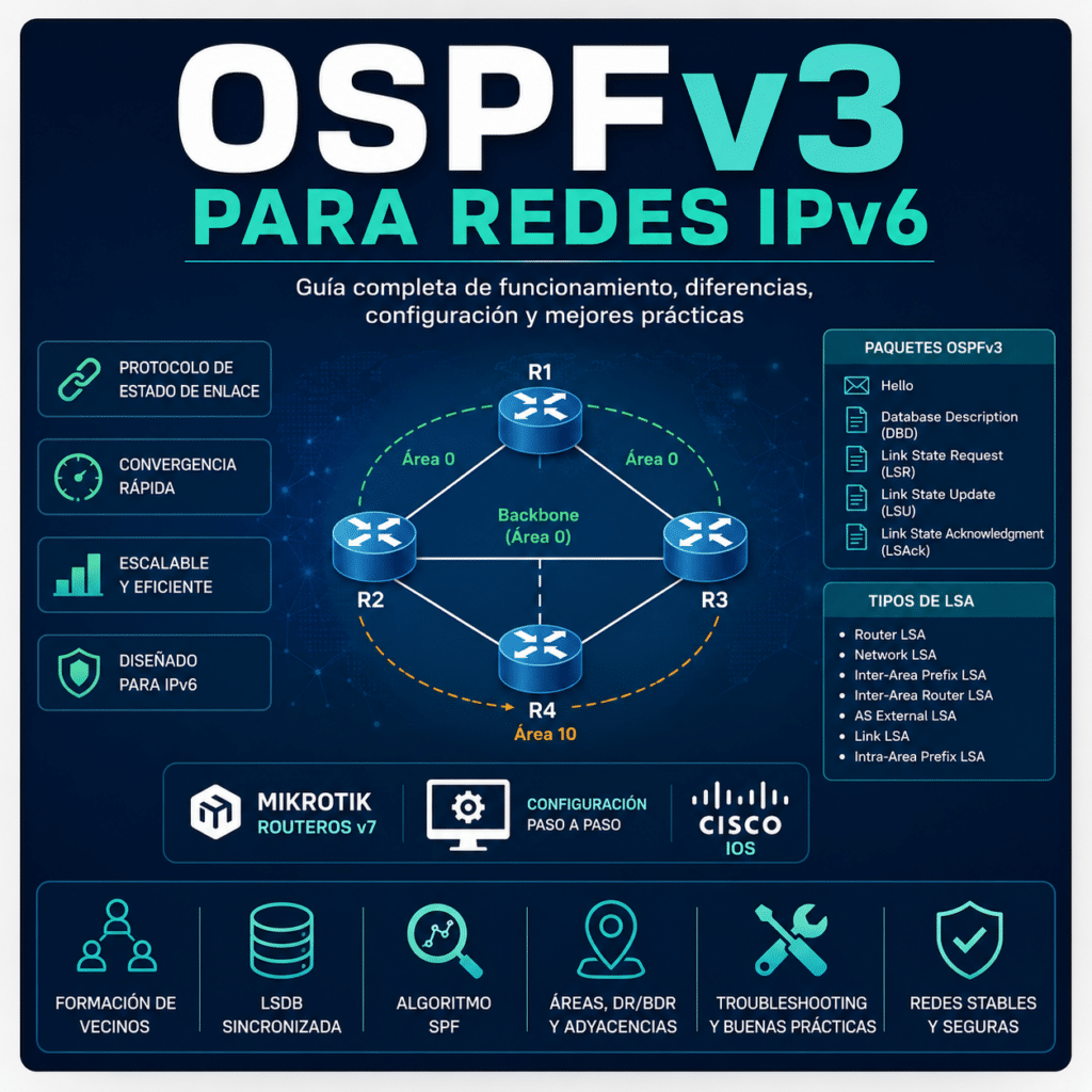 Descifrando OSPFv3: Una Guia Completa para Redes IPv6