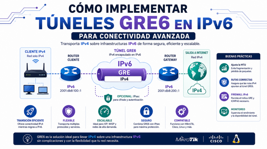 Como Implementar Tuneles GRE6 en IPv6 para Conectividad Avanzada