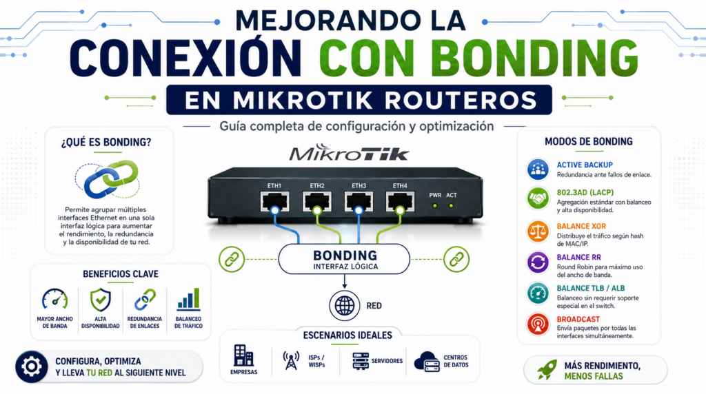 Mejorando la Conexion con Bonding en MikroTik RouterOS: Guia Completa de Configuracion y Optimizacion
