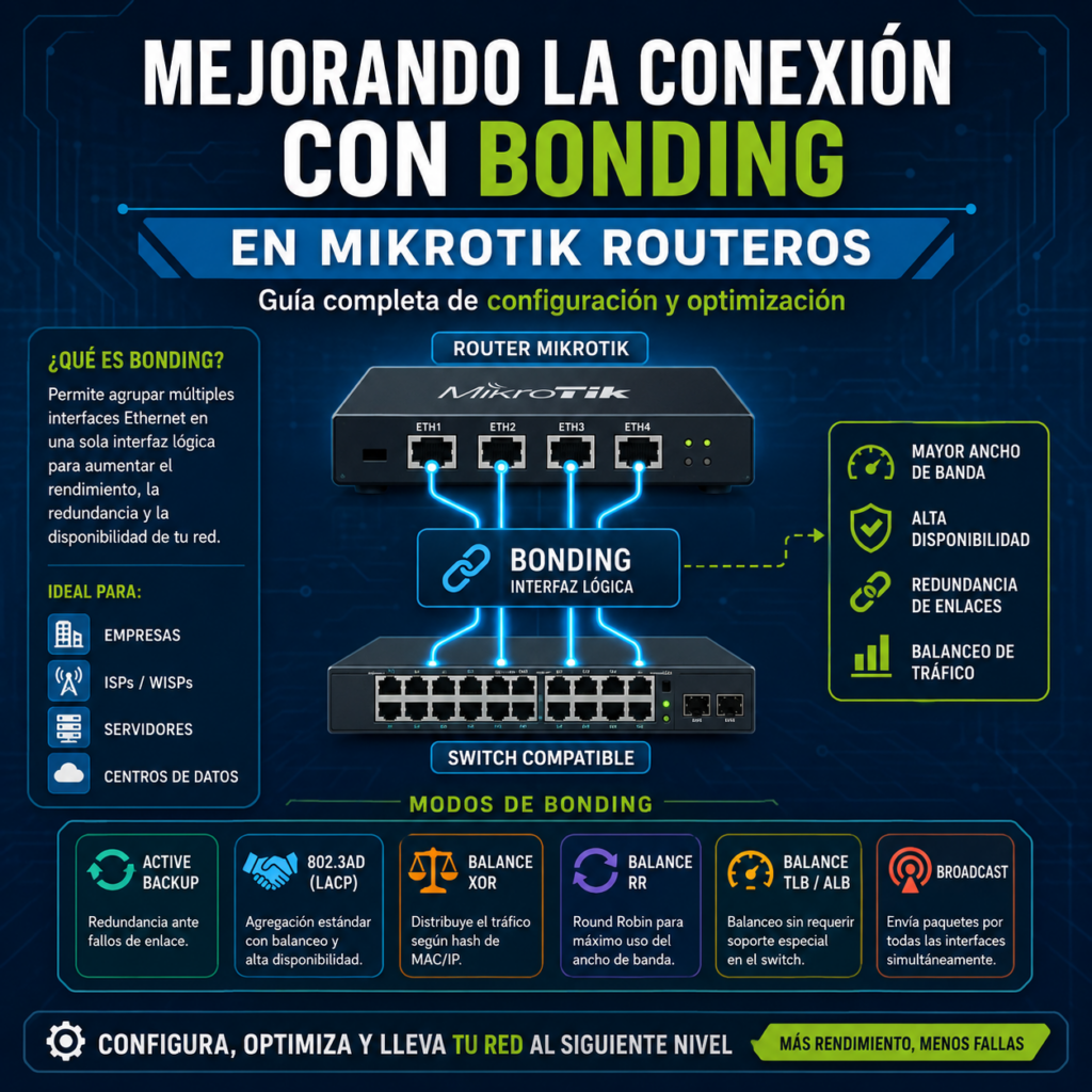 Mejorando la Conexion con Bonding en MikroTik RouterOS: Guia Completa de Configuracion y Optimizacion