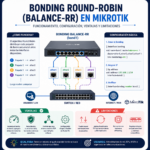 Bonding Round-Robin (balance-rr) en MikroTik: funcionamiento, configuracion, ventajas y limitaciones