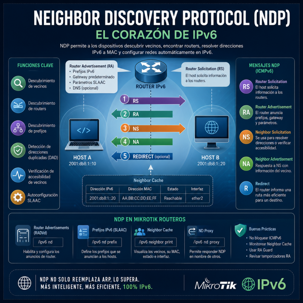 Neighbor Discovery Protocol (NDP): que es, como funciona y por que es fundamental en IPv6