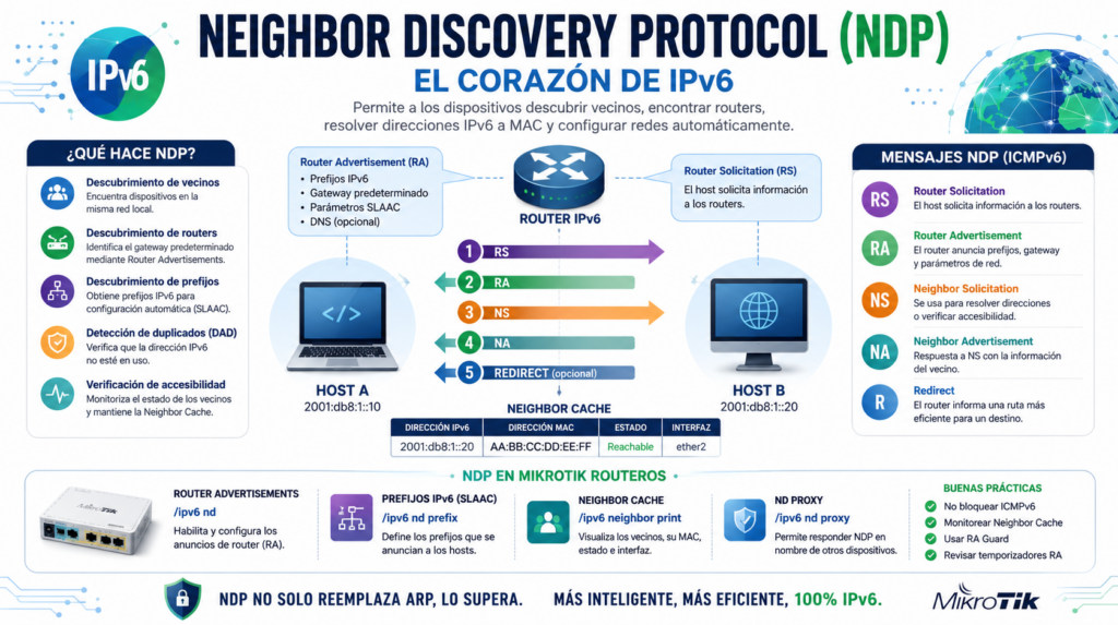 Neighbor Discovery Protocol (NDP): que es, como funciona y por que es fundamental en IPv6