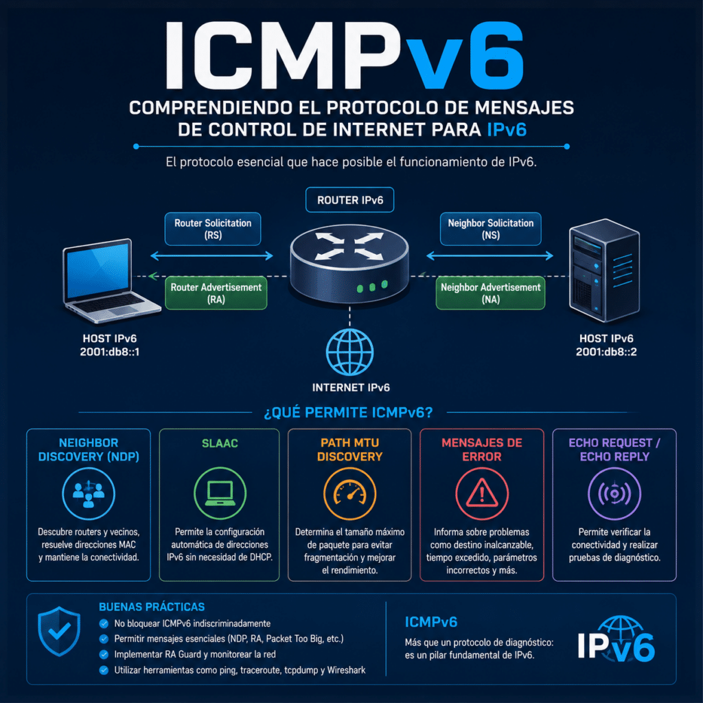 ICMPv6: Comprendiendo el Protocolo de Mensajes de Control de Internet para IPv6