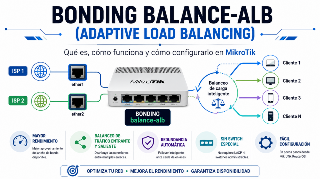 Bonding balance-alb (Adaptive Load Balancing): que es, como funciona y como configurarlo en MikroTik
