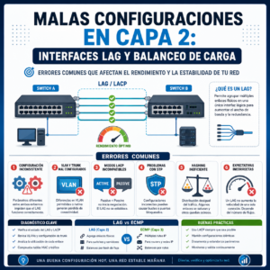 Malas configuraciones en Capa 2: errores comunes en interfaces LAG y balanceo de carga
